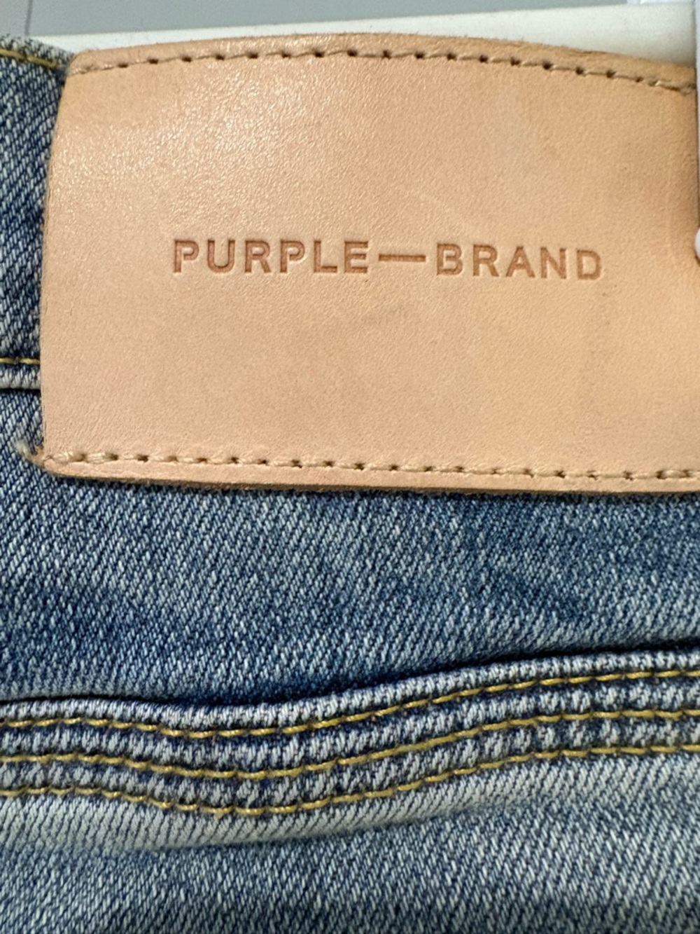 PURPLE BRAND Slim Men’s Jeans in Light Blue Washed Denim 38x33 - Picture 6 of 7